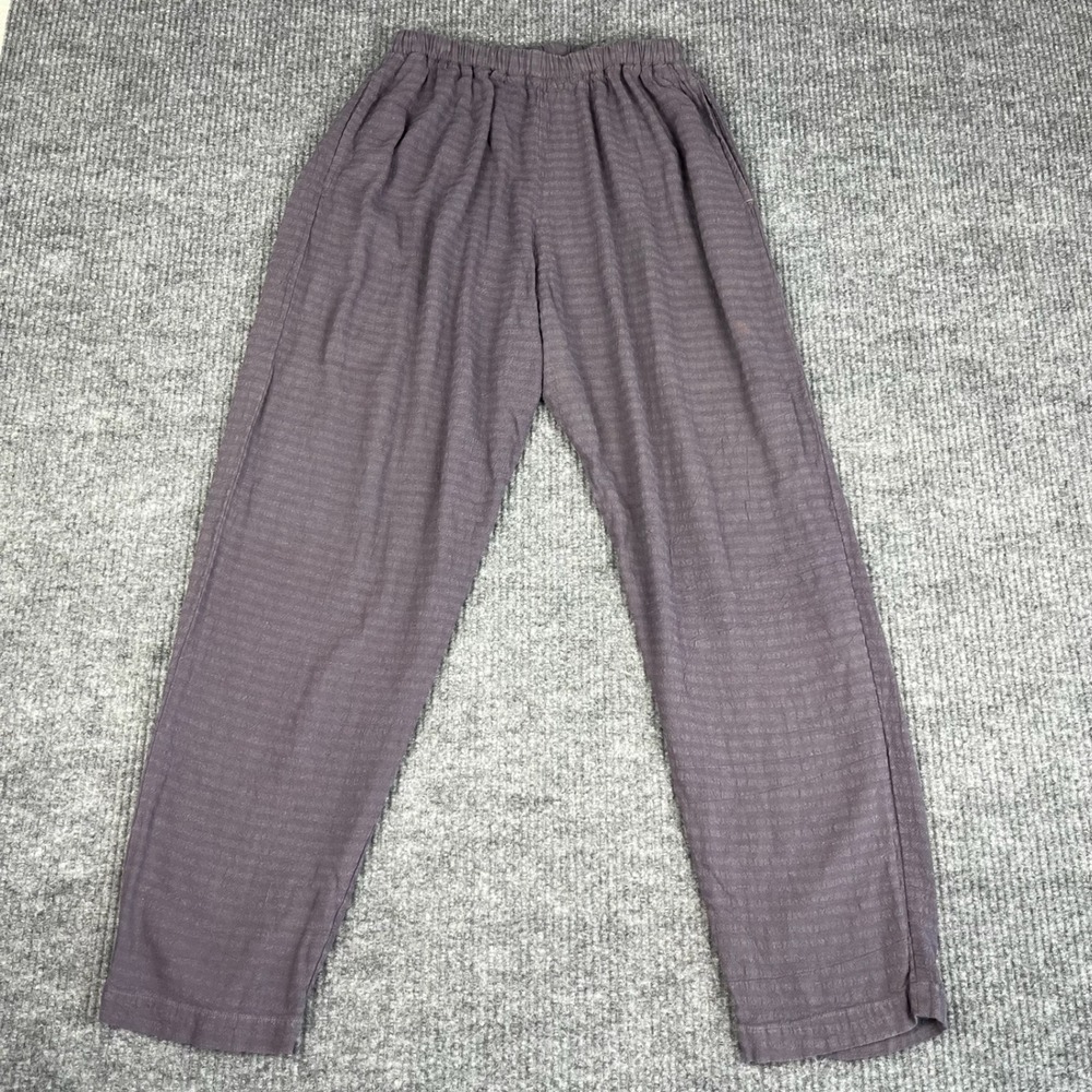 Vtg 90s CP Shades Pants Womens M Rayon Flax Pull On Baggy Lagenlook Boho Art